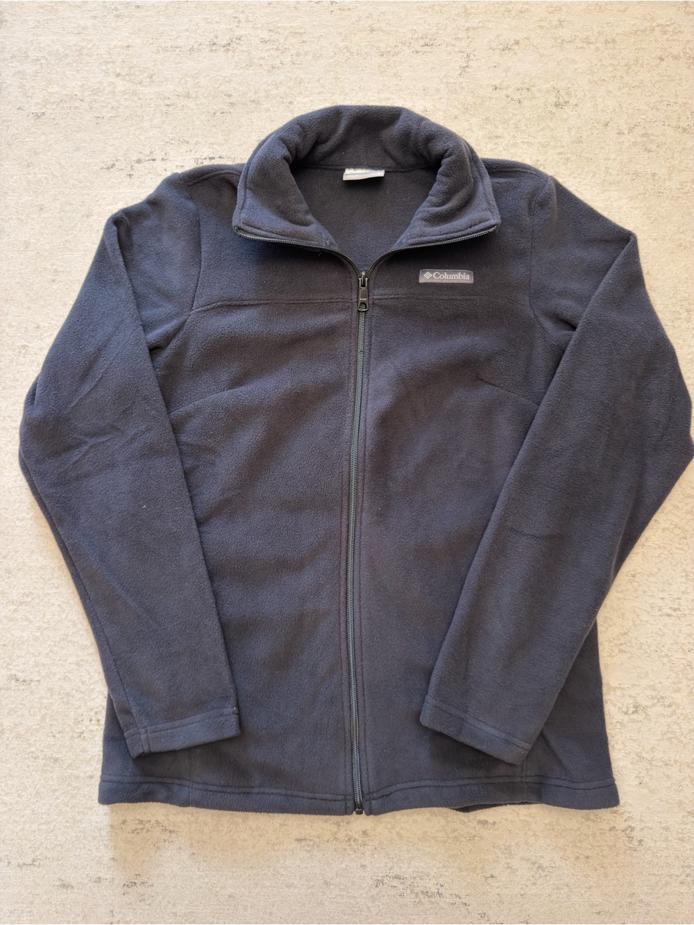 Columbia Womens Dark Grey Fleece Zip Up Jacket w/Pockets - Size Small